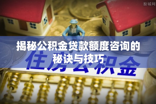 国姓揭秘公积金贷款额度咨询的秘诀与技巧