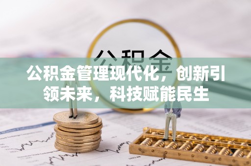 国姓公积金管理现代化，创新引领未来，科技赋能民生