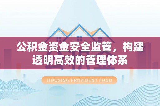 国姓公积金资金安全监管，构建透明高效的管理体系