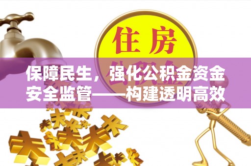 国姓保障民生，强化公积金资金安全监管——构建透明高效的管理体系