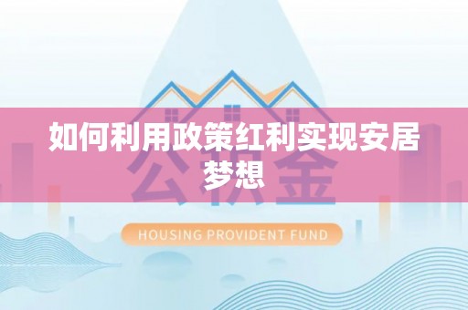 国姓如何利用政策红利实现安居梦想