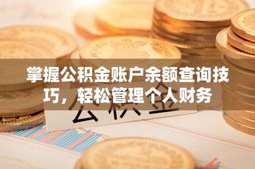 国姓掌握公积金账户余额查询技巧，轻松管理个人财务