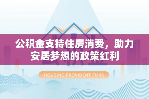 国姓公积金支持住房消费，助力安居梦想的政策红利