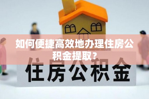 国姓如何便捷高效地办理住房公积金提取？